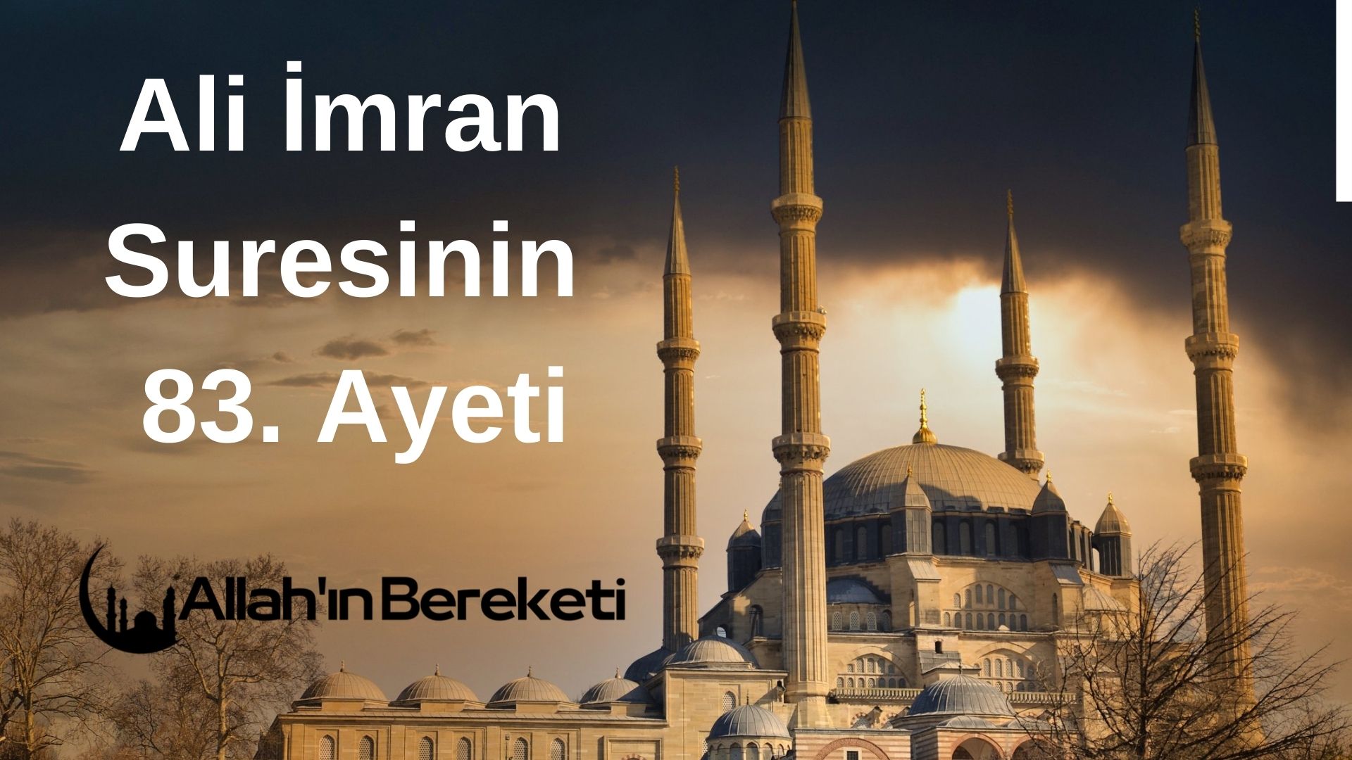 Ali İmran Suresinin 83. Ayeti